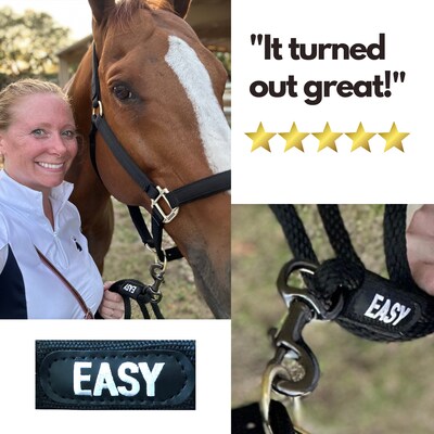 Personalized Embroidered Lead Rope for Horse - Choose from 30 colors and many other options! - image4
